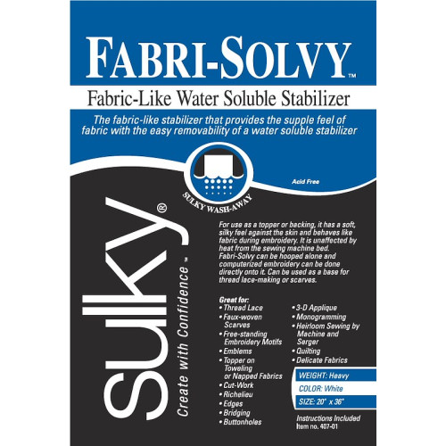 Sulky Fabri-Solvy water soluble stabilizer 20